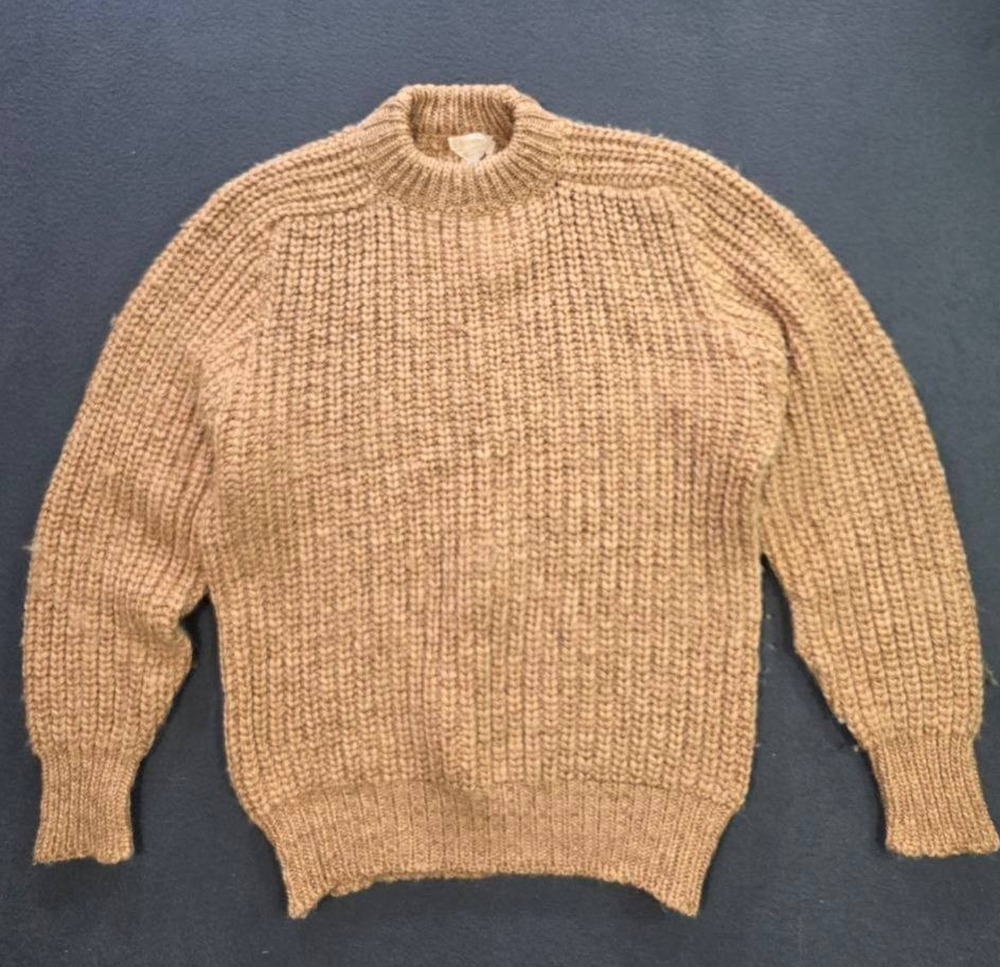 B. Altman & Co Cream 100% Wool fisherman Sweater Aran England Sz L A011000